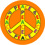 Multicultural Peace 5--WORD PICTURE PEACE SIGN KEY CHAIN