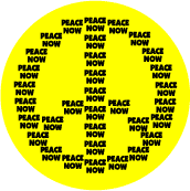 WORDS Peace Now Black Yellow--WORD PICTURE PEACE SIGN KEY CHAIN