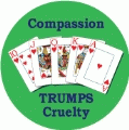 Compassion Trumps Cruelty PEACE KEY CHAIN