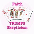 Faith Trumps Skepticism PEACE KEY CHAIN