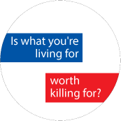 Is what you're living for, worth killing for? PEACE KEY CHAIN