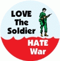 Love The Soldier, Hate War PEACE KEY CHAIN