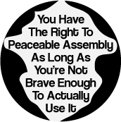 You Have The Right To Peaceable Assembly, As Long As You're Not Brave Enough To Actually Use It POLITICAL KEY CHAIN