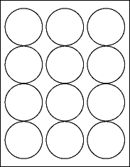 2-1/2" diameter Stickers (Sheet of 12)