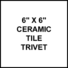 6" X 6" Ceramic Tile Trivets