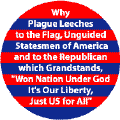 GOP Pledge of Allegiance - Why Plague Leeches to the Flag Unguided Statesmen of America-FUNNY POLITICAL MAGNET