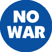 No War with blue background-ANTI-WAR MAGNET