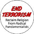 End Terrorism: Reclaim Religion from Radical Fundamentalists--SPIRITUAL KEY CHAIN