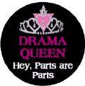 Drama Queen - Hey, Parts are Parts - Tiara with Pink Triangle--Gay Pride Rainbow Store FUNNY STICKERS