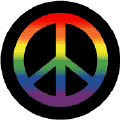 Gay Pride Flag Colors Peace Sign - Black Background--Gay Pride Rainbow Shop STICKERS