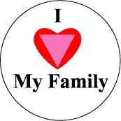 I Love My Family - Heart with Pink Triangle--Gay Pride Rainbow Store POSTER