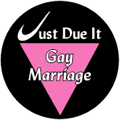 Just Due It - Gay Marriage - Pink Triangle--Gay Pride Rainbow Store KEY CHAIN