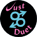 Just Duet - Male Gender Symbols--Gay Pride Rainbow Store STICKERS