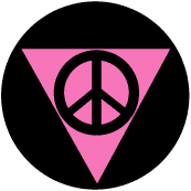 Peace Sign in Pink Triangle--GAY PRIDE MAGNET