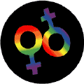 Rainbow Female Gender Symbols--Gay Pride Rainbow Shop BUTTON