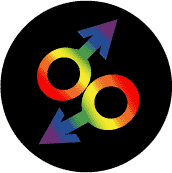 Rainbow Male Gender Symbols--Gay Pride Rainbow Shop STICKERS