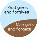 God gives and forgives, Man gets and forgets SPIRITUAL KEY CHAIN