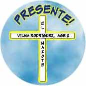 Presente Vilma Rodriguez, age 2, El Mazote (cross) - SOA KEY CHAIN