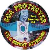 SOA Protester - Fort Benning, Georgia - I'm a Repeat Attender - SOA STICKERS