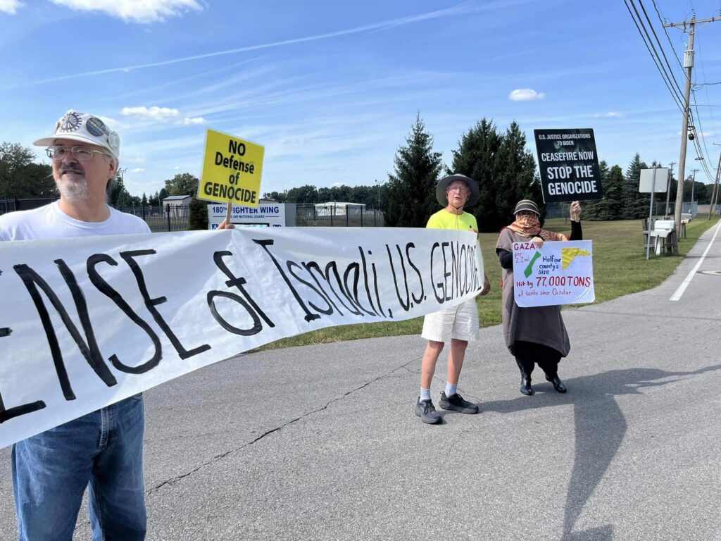 Anti-genocide Protest at Air National Guard